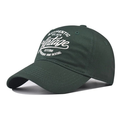 American Vintage Letter Embroidered Sun Hat Unisex Baseball Cap
