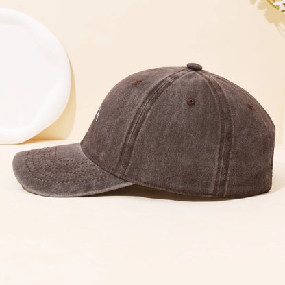 Fashionable Retro Washed Mountain Embroidered Duckbill Cap Baseball Cap For Sports