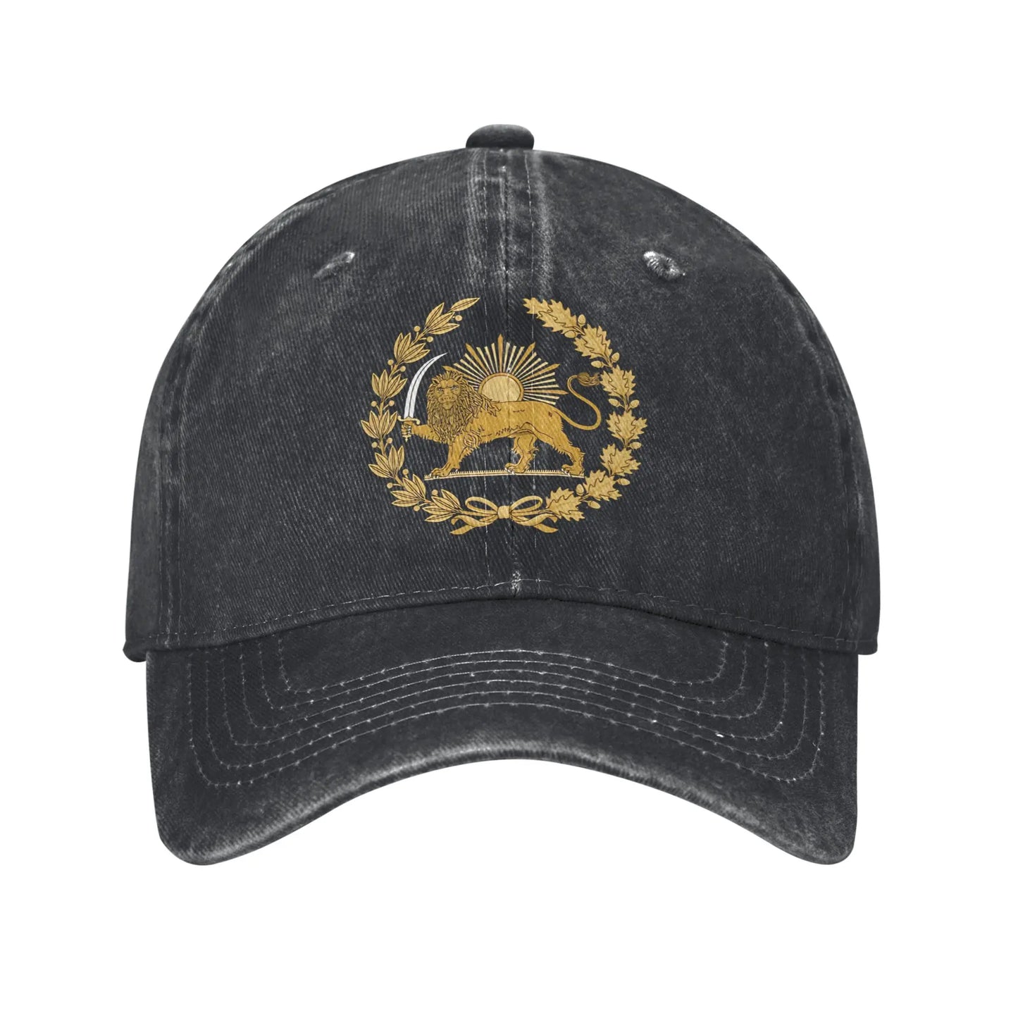 Baseball Cap Lion And Sun Emblem Of Persia Iran