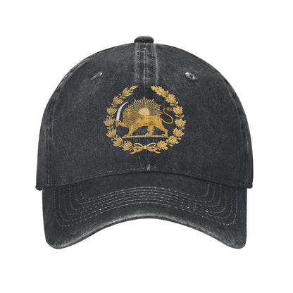 Baseball Cap Lion And Sun Emblem Of Persia Iran