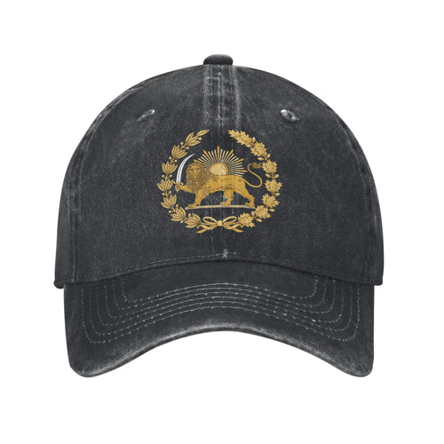 Baseball Cap Lion And Sun Emblem Of Persia Iran