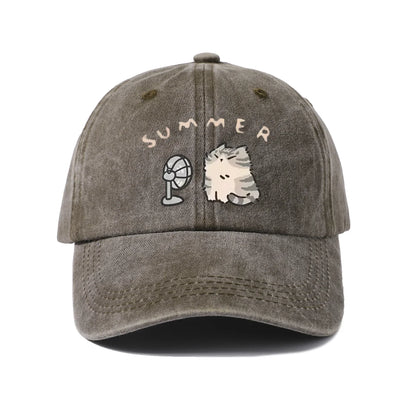 Whimsical Creature Illustration Baseball Cap