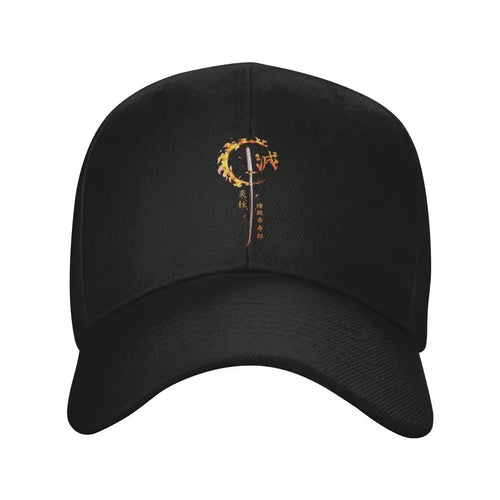Demon Sword Blade Of Fire Flame Baseball Cap