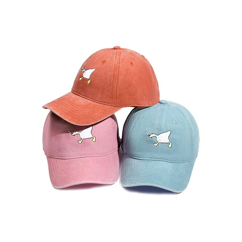 Embroidered Baseball Cap With Goose