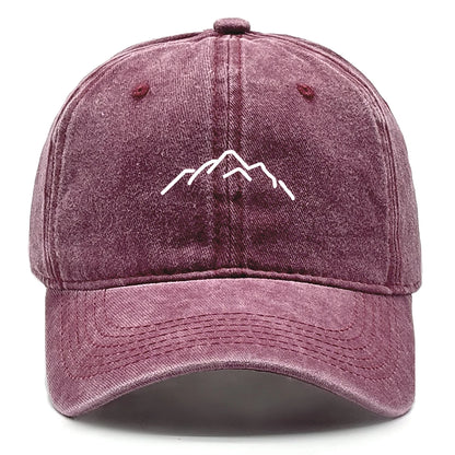 Unisex Washed Cotton Cap Mountain Vintage Baseball Cap