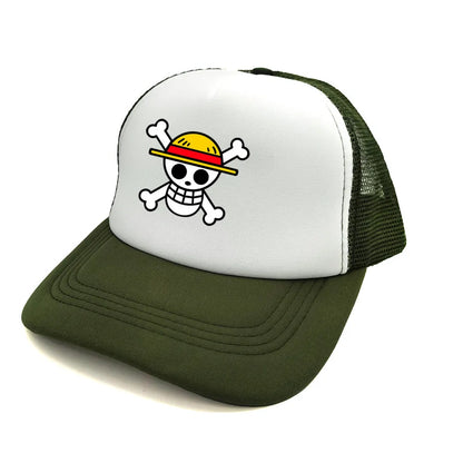Monkey D Luffy Trucker Cap Men Anime One Piece Straw Hat Baseball Cap