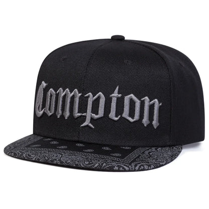 Unisex COMPTON Letter Embroidery Hip-hop Hats