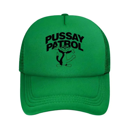 Pussy Patrol Cat Logo Mesh Baseball Cap