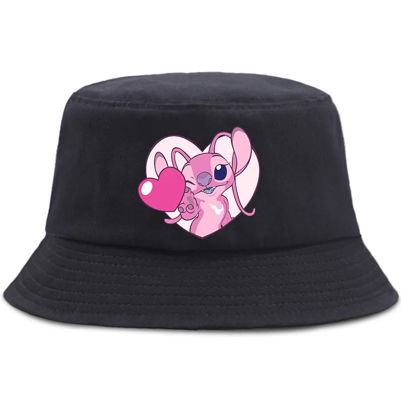 Lilo Stitch Parent-child Bucket Hat Summer Panama Bucket Cap Women Men