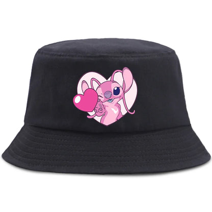Lilo Stitch Parent-child Bucket Hat Summer Panama Bucket Cap Women Men