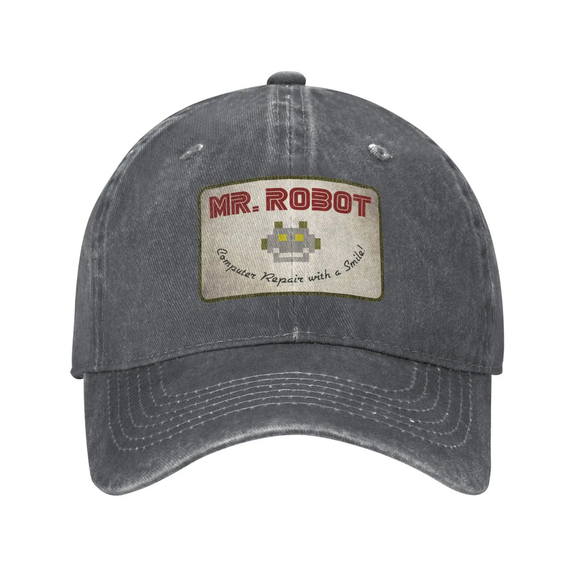 10 Styles Computer with Sourires Anime Funny Mr Robot Retro Cowboy Washed Baseball Caps