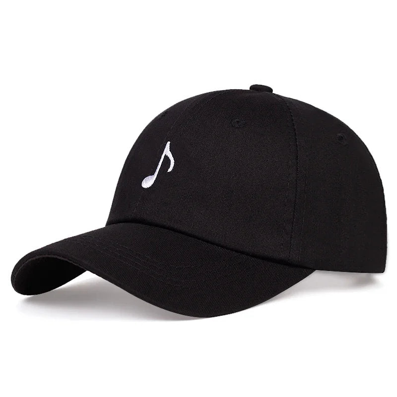 Unisex Musical Note Embroidery Baseball Caps Spring Autumn Sunscreen