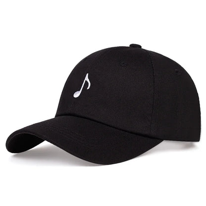 Unisex Musical Note Embroidery Baseball Caps Spring Autumn Sunscreen