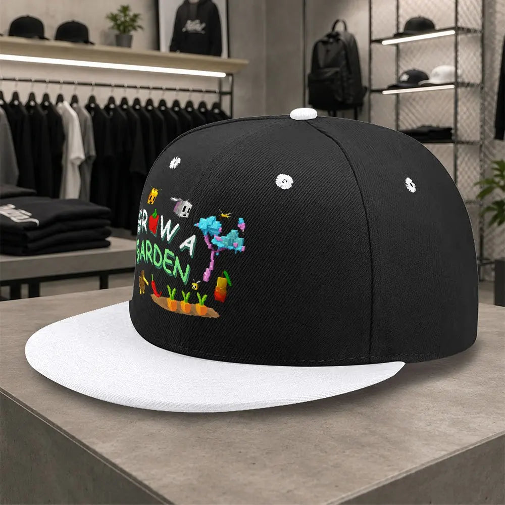GROW A GARDEN Pixel Style Unisex All-Match Snapback Cap