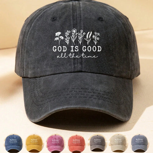 Women Outdoor Baseball Hat with Flower Letter Print