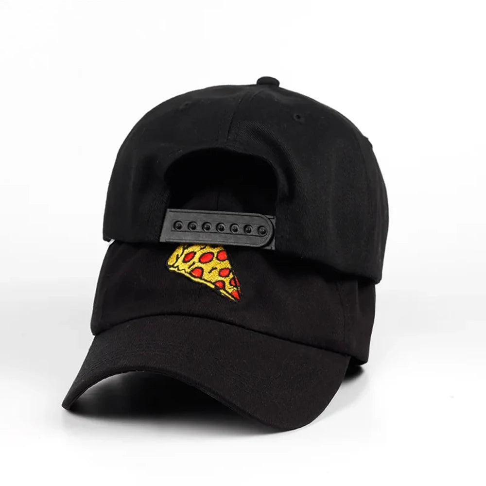 Pizza Embroidery Baseball Cap For Women Men