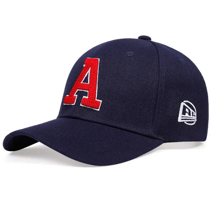 Unisex A Letter Embroidery Baseball Caps