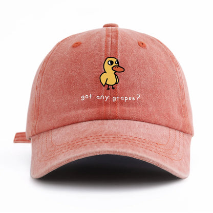GOT ANY GRAPES Print Washed Baseball Cap For Adults