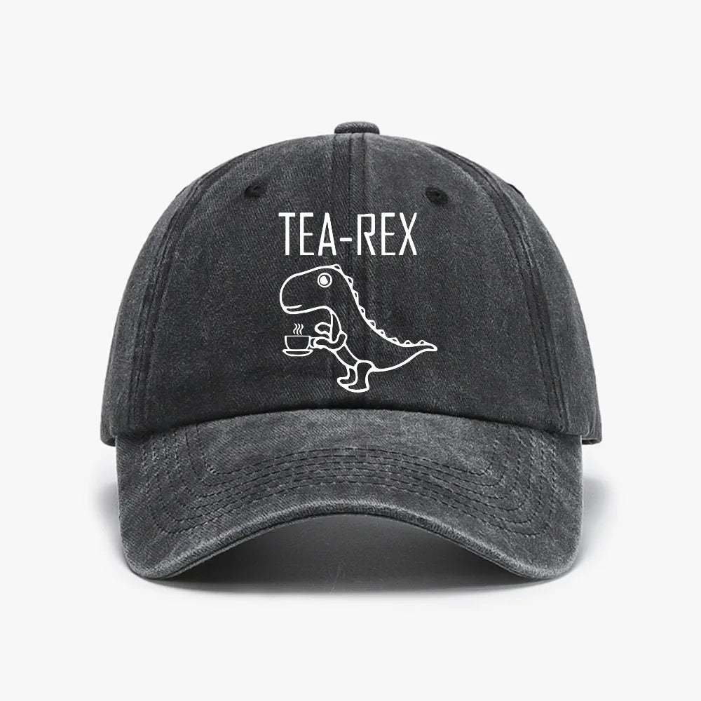 Tea Rex Cap Funny Graphic Dinosaur Cute Baseball Cap