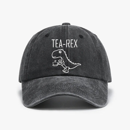 Tea Rex Cap Funny Graphic Dinosaur Cute Baseball Cap