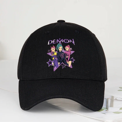 Demon Girl Group Cartoon Print Baseball Cap