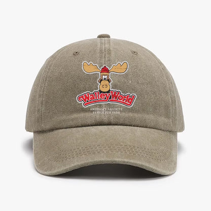 Printed Baseball Cap Men's Retro Washed Distressed Sun Hat For Women And Men