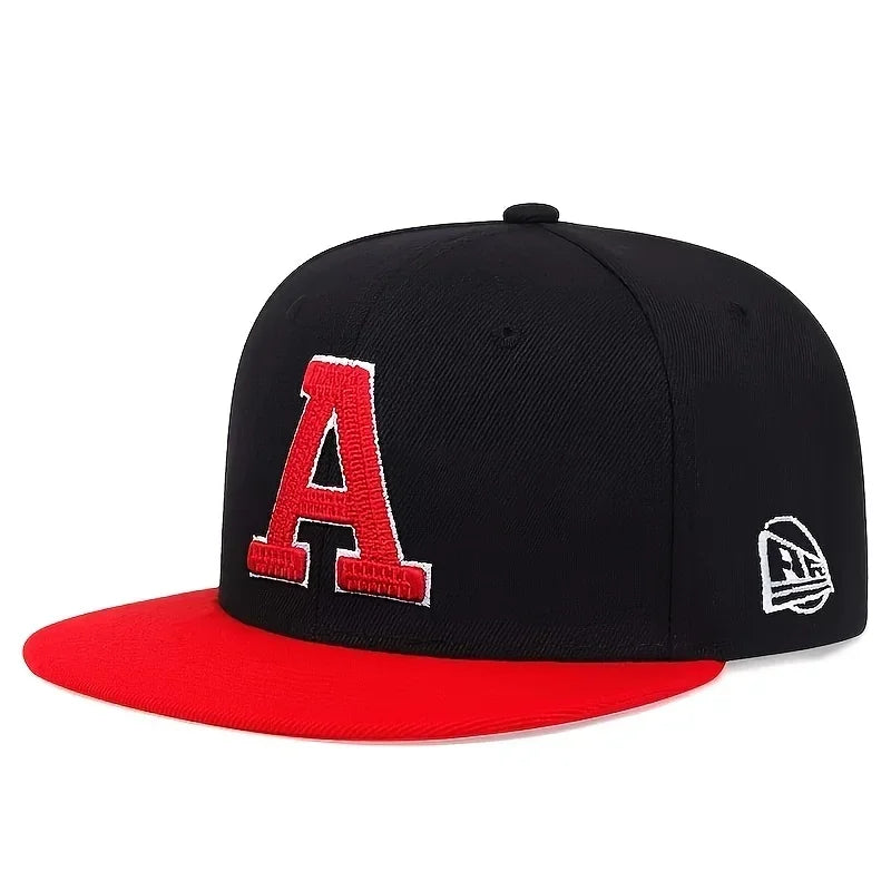 Unisex A Letter Embroidery Hip-hop Hats Snapback Caps