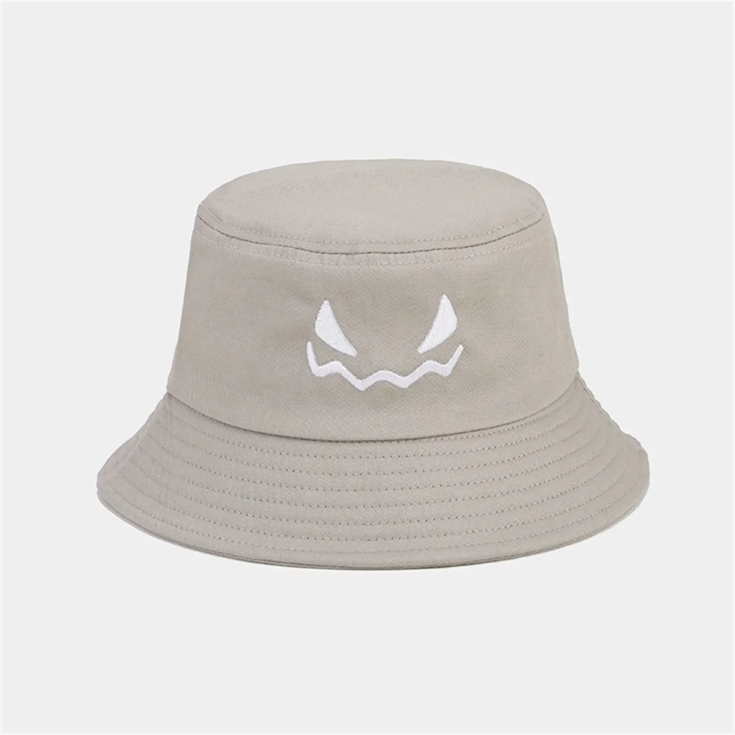 Halloween Pumpkin Embroidery Bucket Hat Double Sides