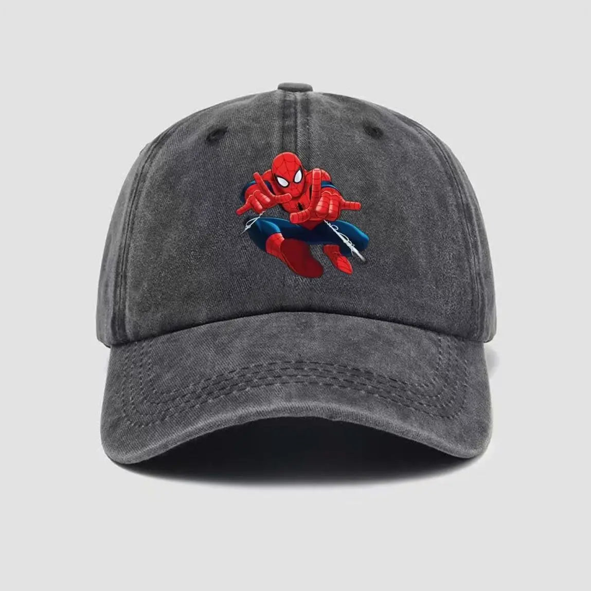 Marvel Summer Pure Cotton Vintage Children's Spider-Man Cartoon Embroidery Baseball Cap