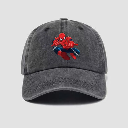 Marvel Summer Pure Cotton Vintage Children's Spider-Man Cartoon Embroidery Baseball Cap