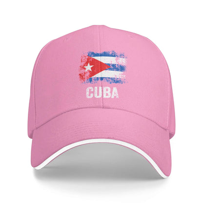 Summer Cuban Vintage Cuba Flag Baseball Cap