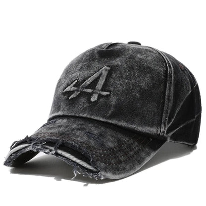 New Women Washed Cotton Cap Letter-A Embroidery Vintage Baseball Caps Female