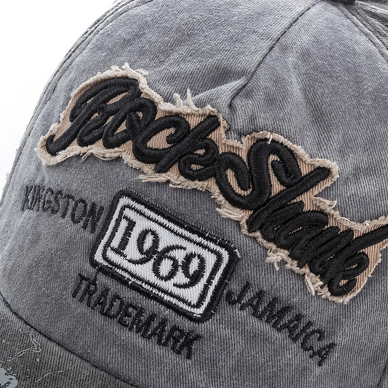 Cowboy Letters Cotton Cap For Men Women Hat Rock Shark Baseball Caps