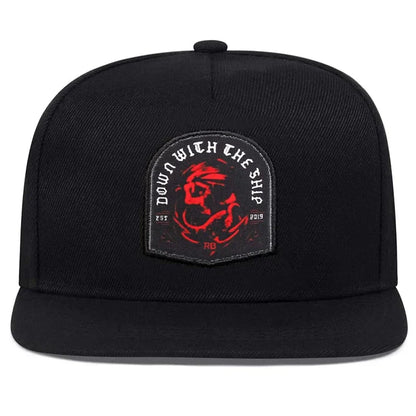Unisex Skeleton Head Ship Anchor Embroidery Hip-hop Hats