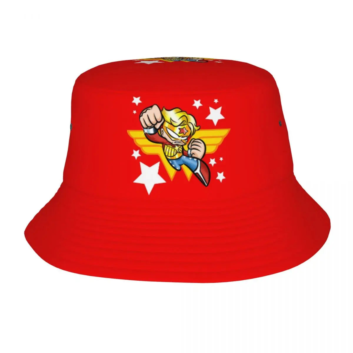 Vintage Superhero Comic Book Collection Pattern Bucket Hat