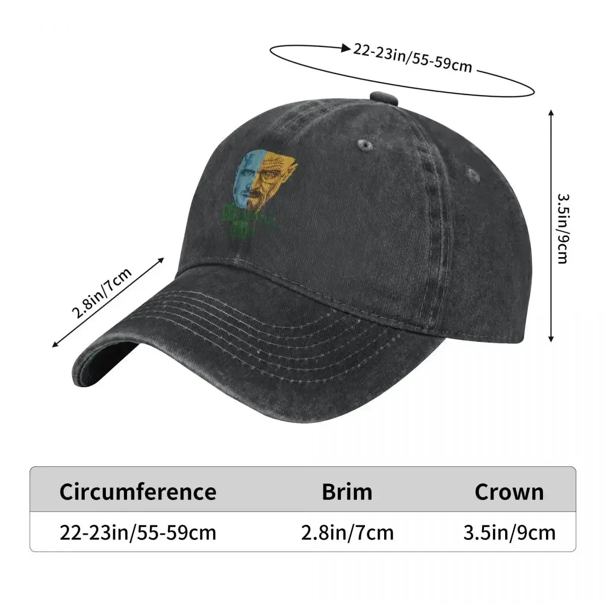 New Breaking Bad Unisex Baseball Cap Mr White Heisenberg Jessie Pinkman