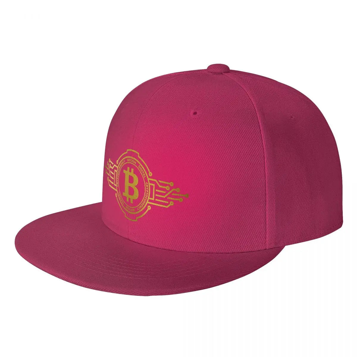 Bitcoin Crypto Currency Traders Gold Coin Snapback Cap Panama Hat