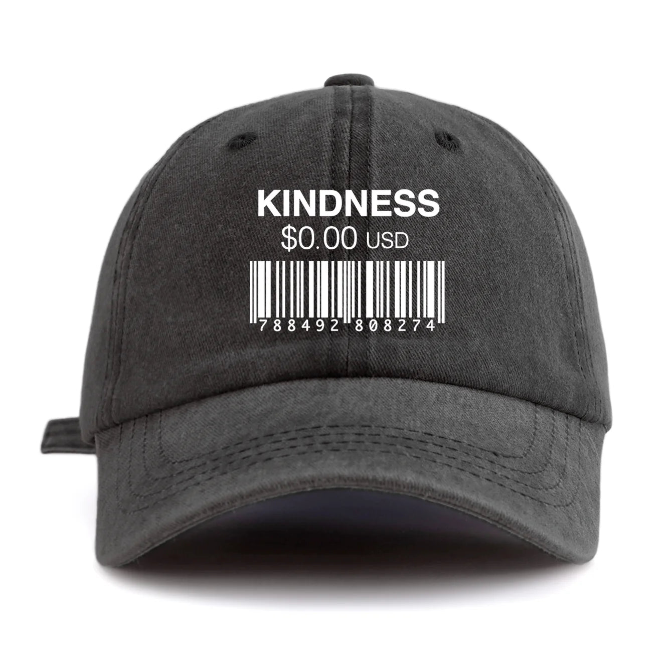 KINDNESS Print Washed Baseball Cap For Adults