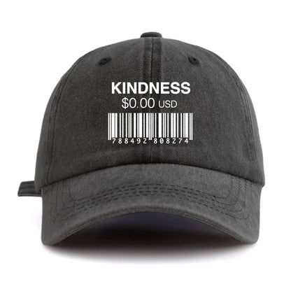 KINDNESS Print Washed Baseball Cap For Adults