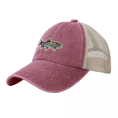 Fish Fashion Unisex Cartoon Snake River Mountain Trout Baseball Cap