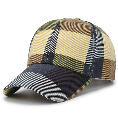 New Spring Summer Women Men Fashion Plaid Baseball Caps