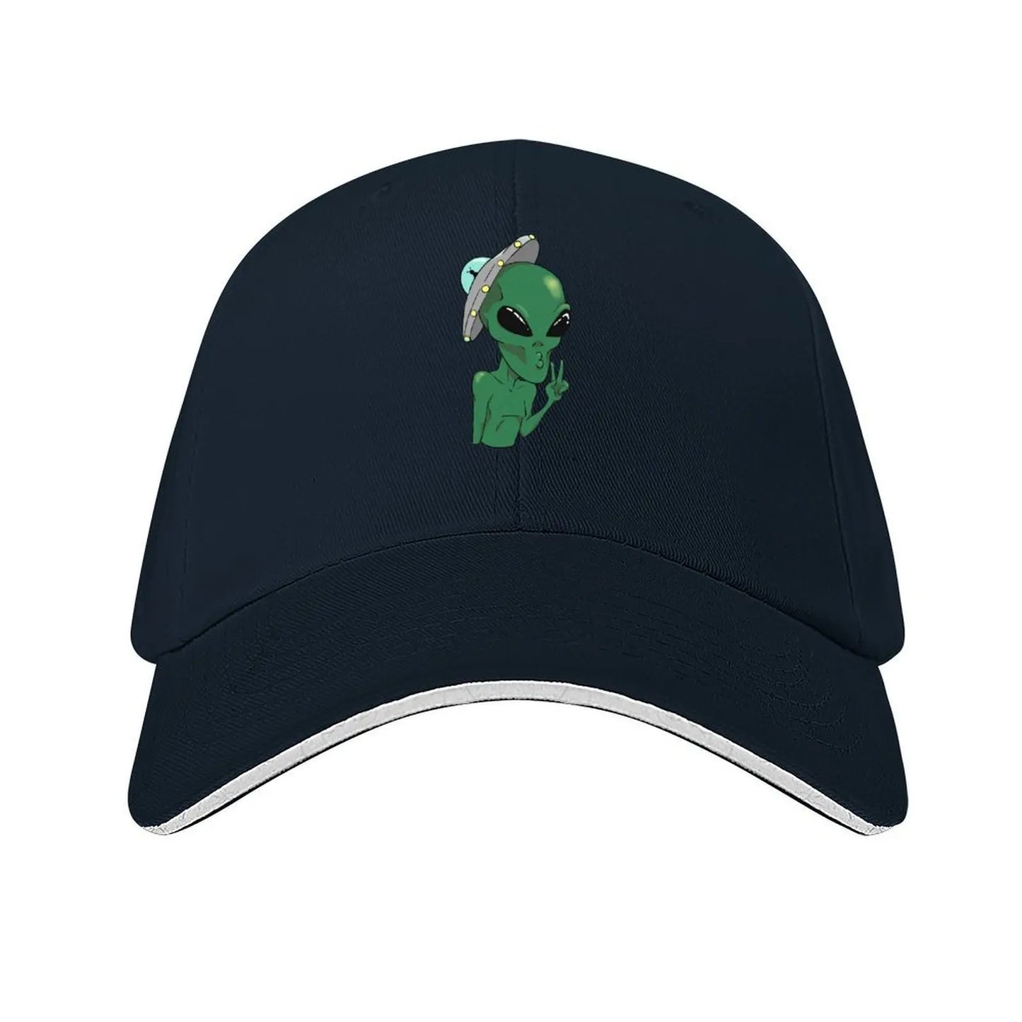 Alien Making The Peace Sign Baseball Cap