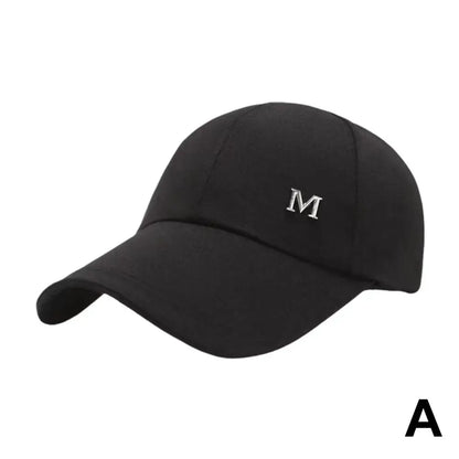 Baseball Cap M Letter Embroidery Pure Color Sun Hat Dad Hats Hip Hop
