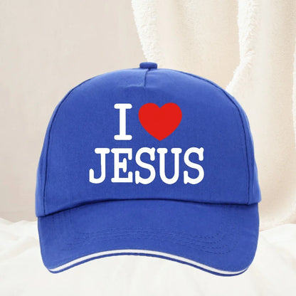 I love Jesus Red Logo Sun Baseball Cap