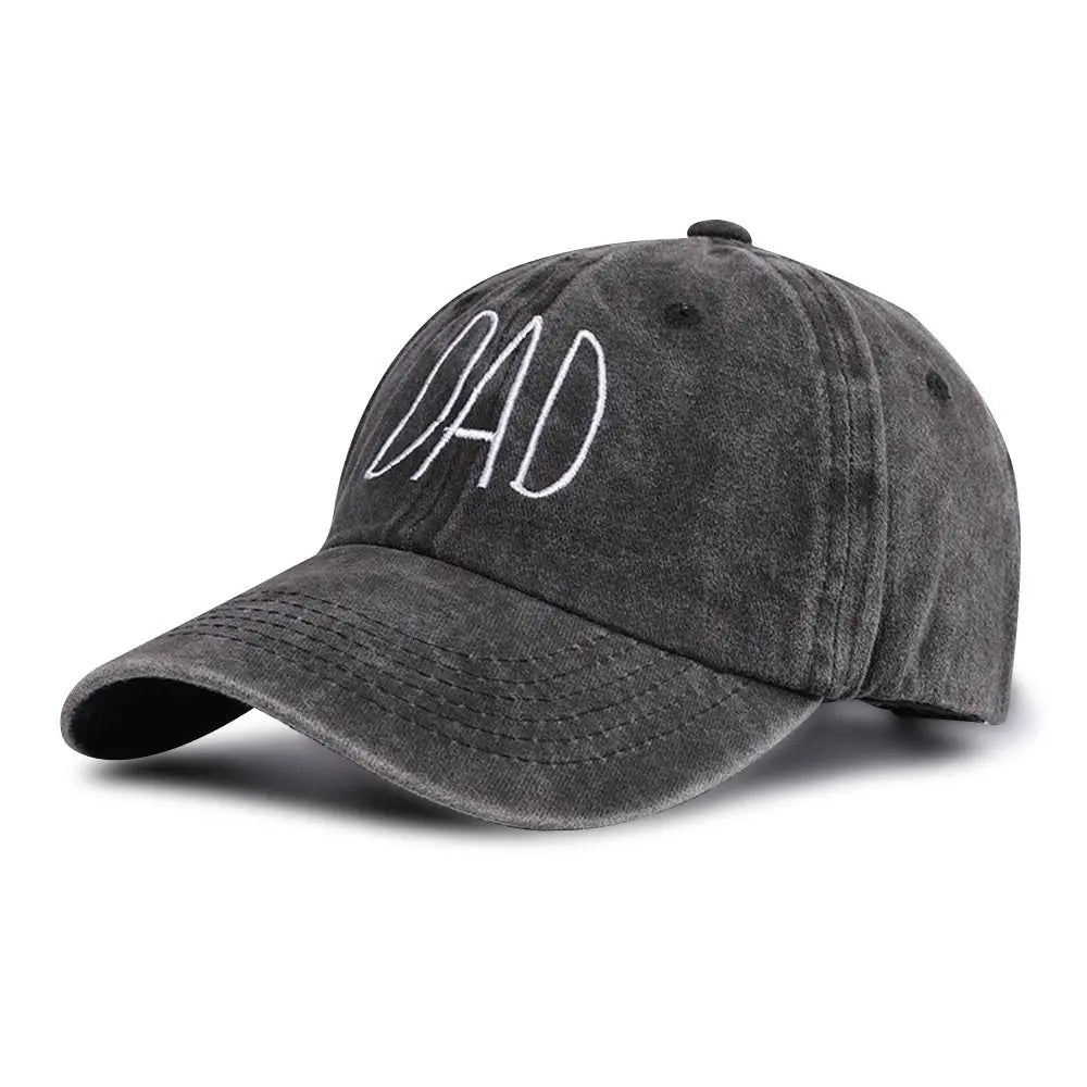 DAD MOM Embroidery Baseball Caps Vintage Washed Denim Baseball Hats