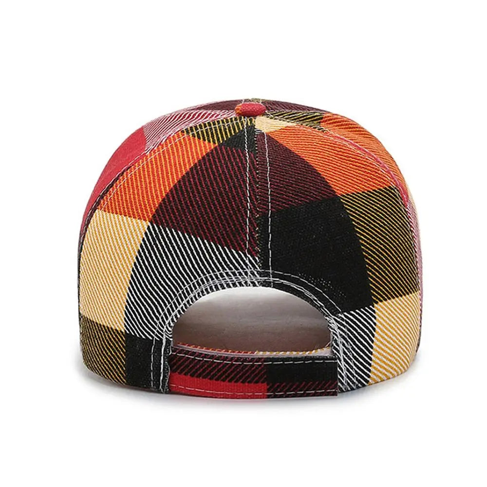 New Spring Summer Women Men Fashion Plaid Baseball Caps