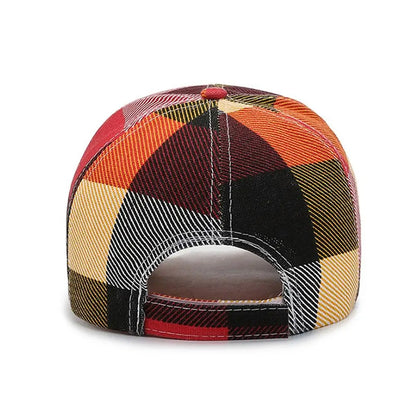 New Spring Summer Women Men Fashion Plaid Baseball Caps