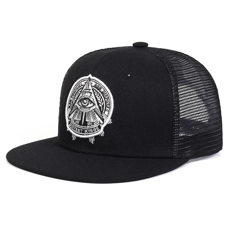 Eye of God Flat Edge Hat Mesh Hat Snapback Hat