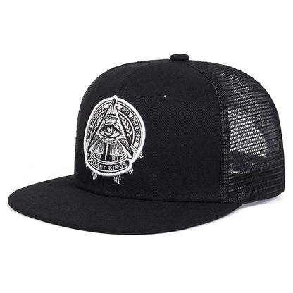 Eye of God Flat Edge Hat Mesh Hat Snapback Hat