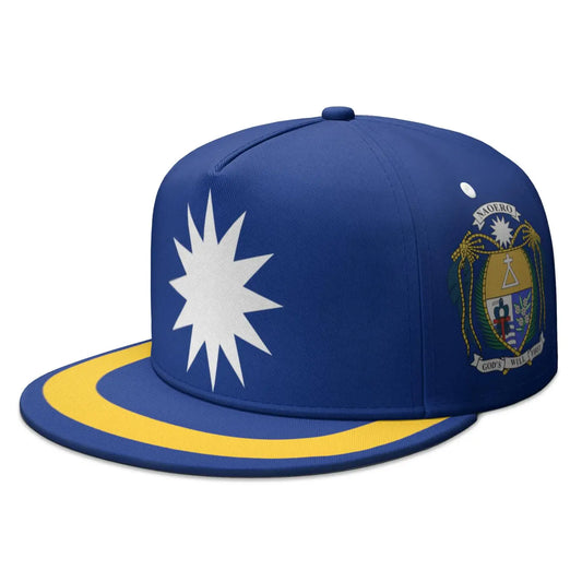 Nauru Free Custom Made Number Team Logo Snapback Cap